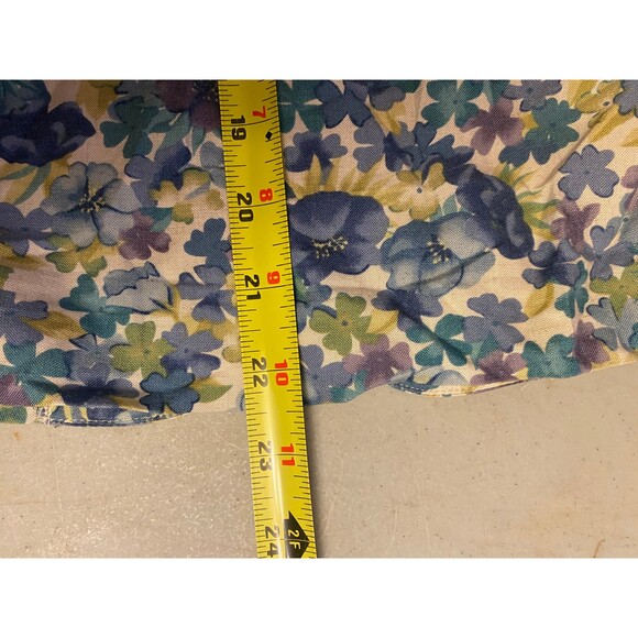 Alfred Dunner Blouse (Pansies Floral) Size 12 Rayon/Flax - Picture 5 of 6